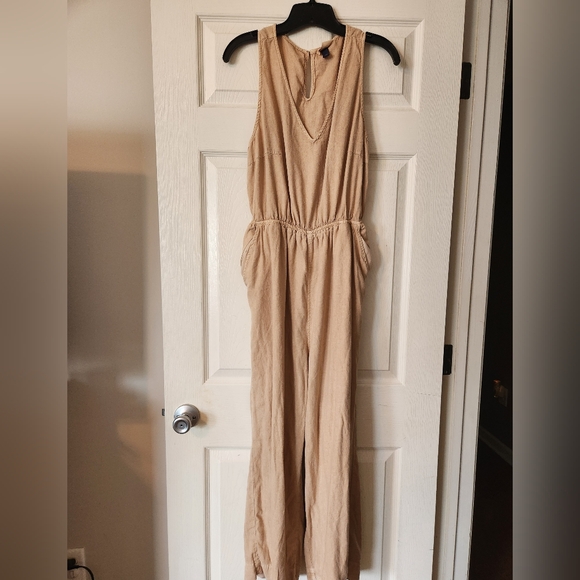 Universal Thread Pants - Universal Thread Tan Jumpsuit with Back Cut Out